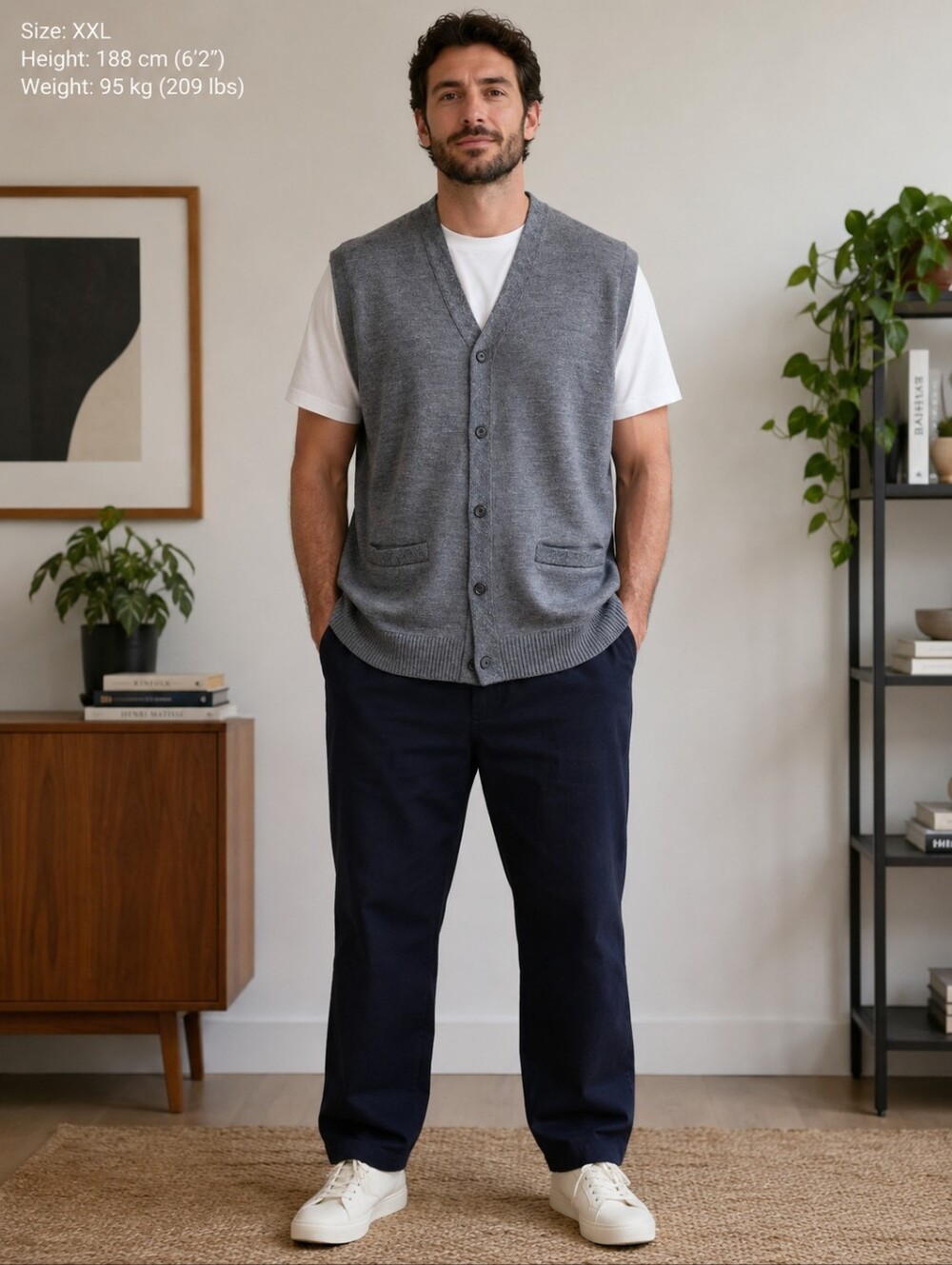 Banana Republic Merino Wool Blend Sweater Vest | Men's XXL | Classic Layering
